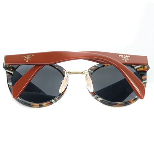 プラダ PRADA サングラス ロゴ 53□23 茶色 ブラウン SPR05T /SR21