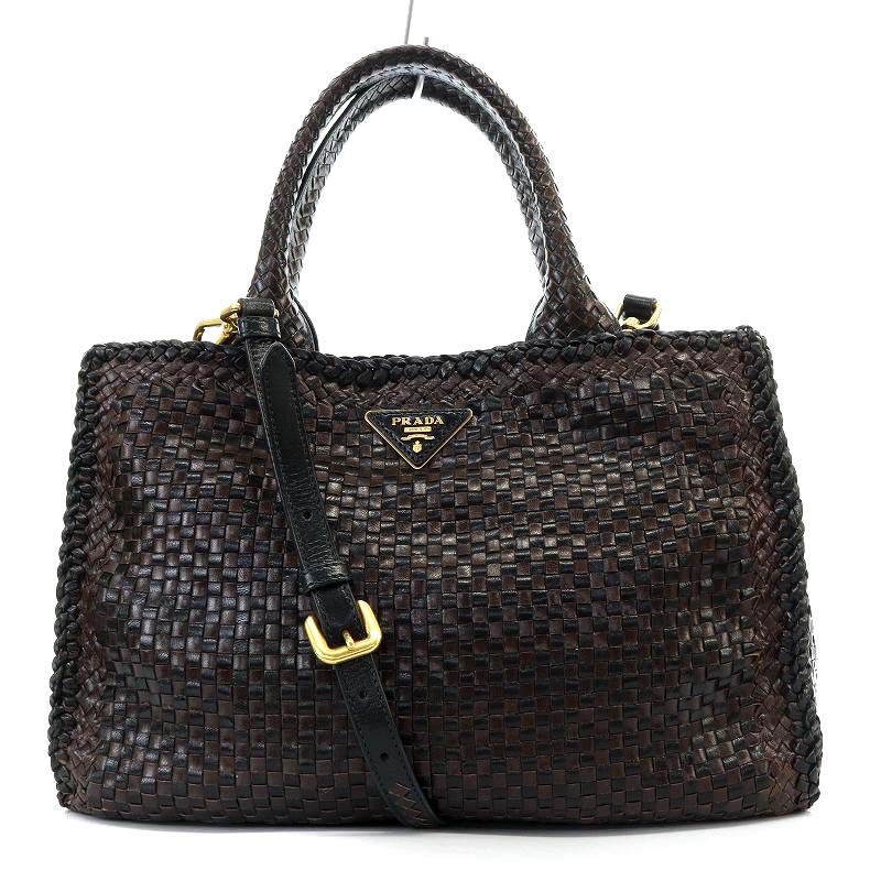 プラダ PRADA マドラス MADRAS トートバッグ ショルダーバッグ 2way  