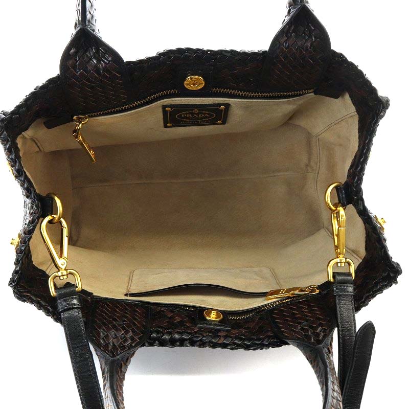 プラダ PRADA マドラス MADRAS トートバッグ ショルダーバッグ 2way 