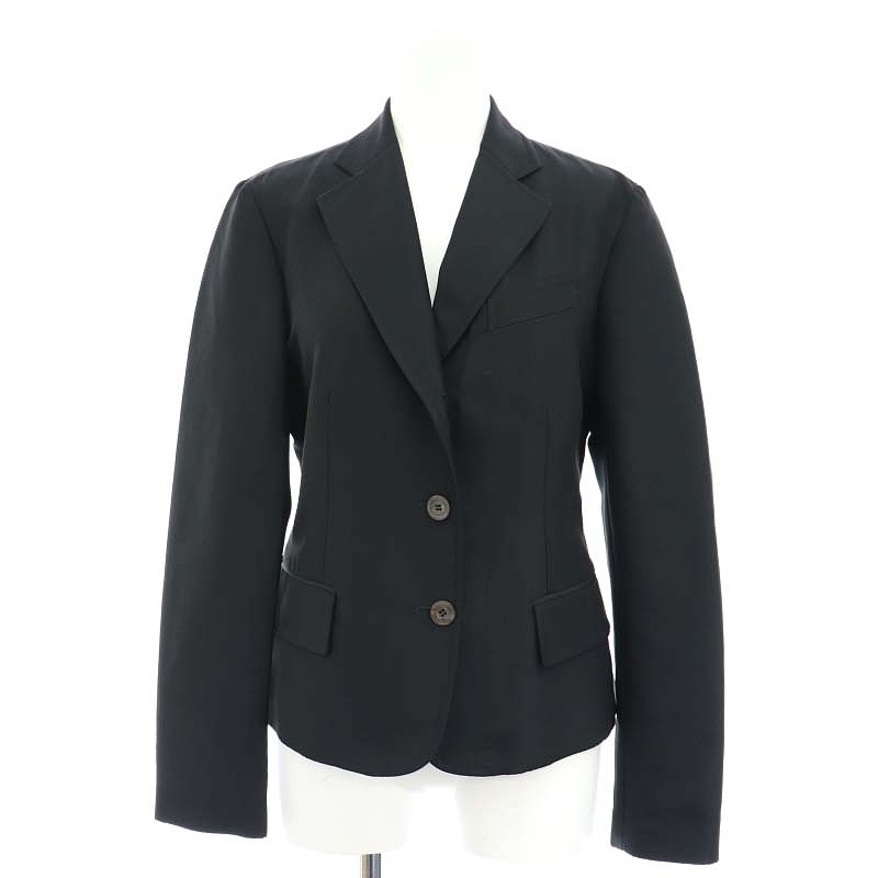 グッチ GUCCI テーラードジャケット 3B シルク混 40 黒 ブラック /ES 