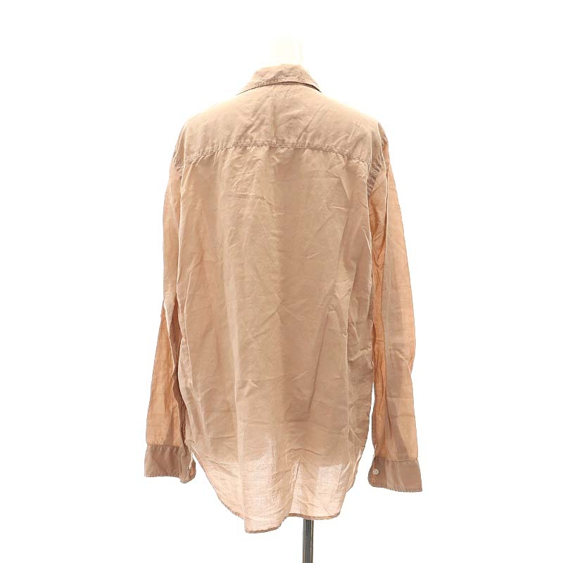 プラージュ Plage 24SS Ramie Cotton シャツ ブラウス 長袖 前開き コットン リネン ピンク /NR ■OS レディース プラージュ Plage 24SS Ramie Cotton シャツ ブラウス 長袖 前