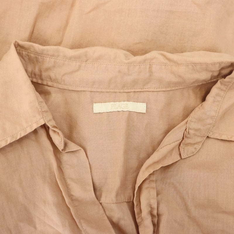 プラージュ Plage 24SS Ramie Cotton シャツ ブラウス 長袖 前開き コットン リネン ピンク /NR ■OS レディース プラージュ Plage 24SS Ramie Cotton シャツ ブラウス 長袖 前