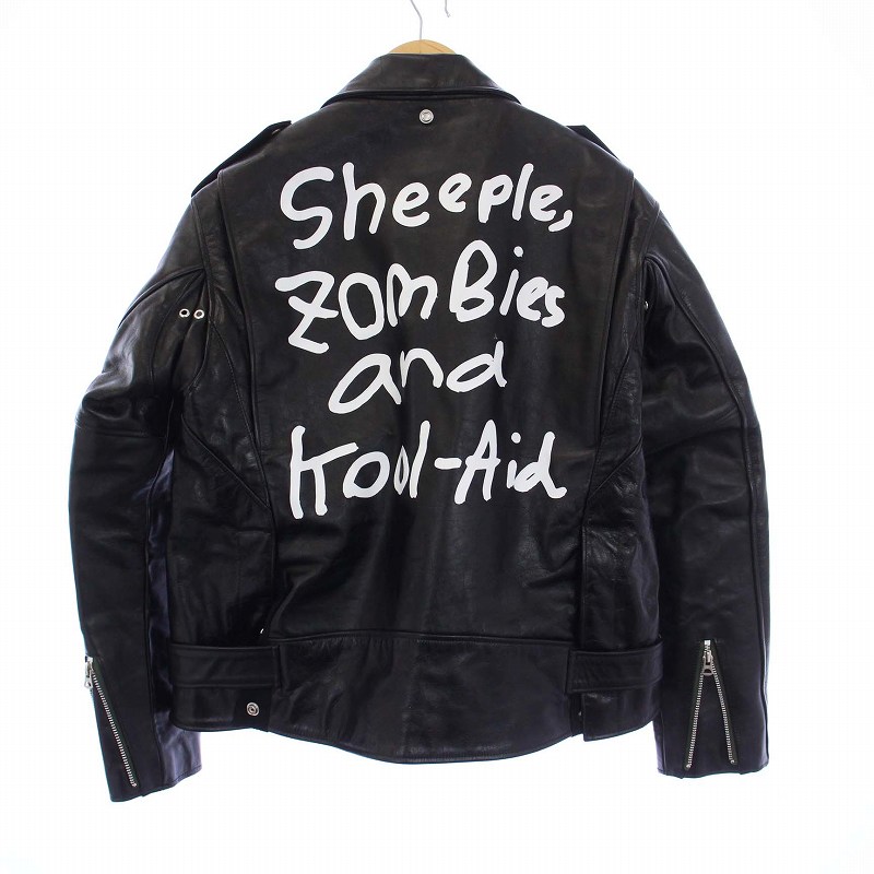 サカイ sacai MADSAKI Schott 22AW Leather Blouson ダブル ライダース 