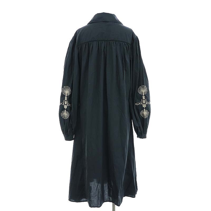 【MERLETTE】刺繍入り黒長袖チュニック MERLETTE】刺繍入り黒長袖チュニック