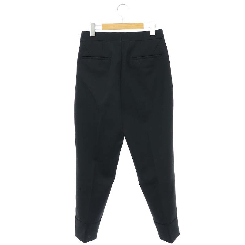 ドゥロワー Drawer ウールギャバ切り替えタックパンツ テーパード  