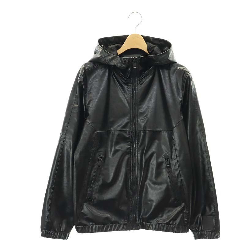 ⭐︎ ☻様⭐︎ ディーゼル　エコレザー　ジャケット ディーゼル DIESEL エコレザー フードジャケット ジップアップ