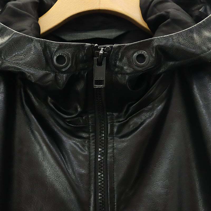 ディーゼル DIESEL エコレザー フードジャケット ジップアップ