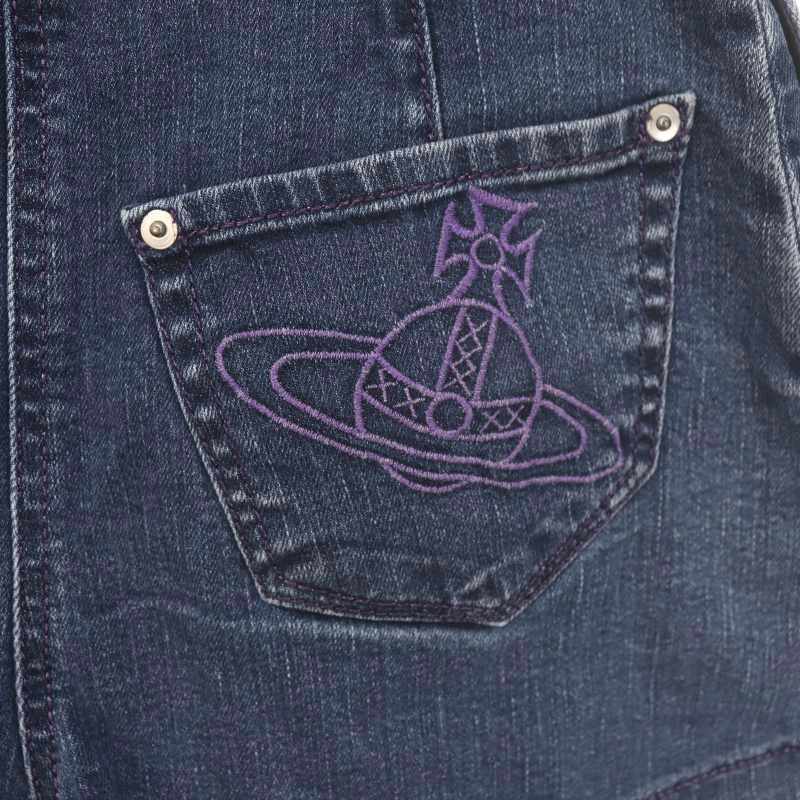 ヴィヴィアンウエストウッド Vivienne Westwood オーブ刺繍 デニム 