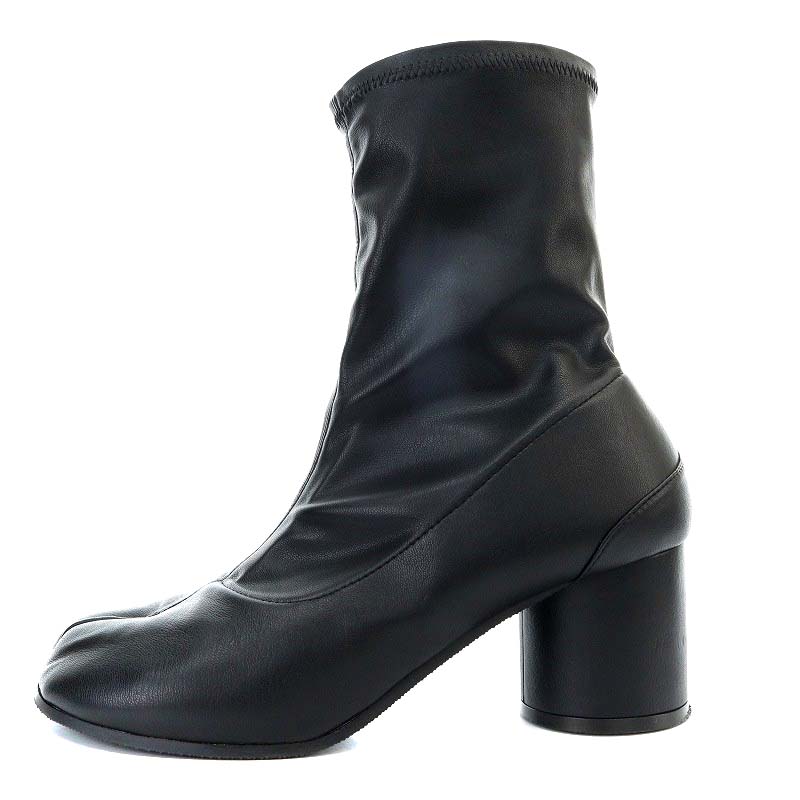 マルタン マルジェラ ショートブーツ ハイブランド ブラック 24cm MAISON MARGIELA サイドゴア ショートブーツ 厚底 チェルシー