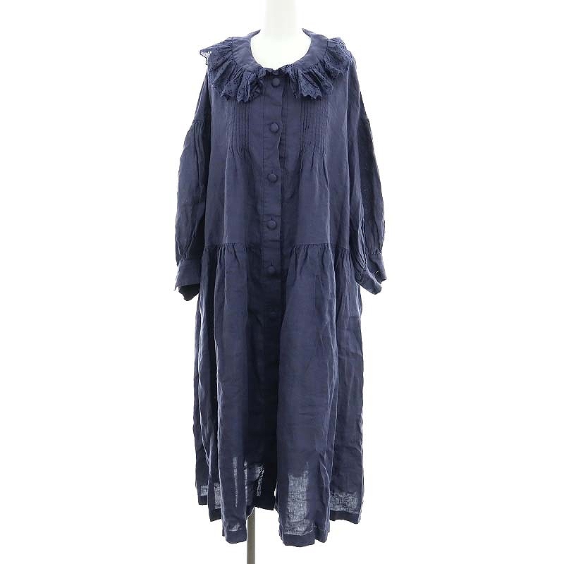 ユキエモン yukiemon リネンワンピース シャツワンピース ロング  