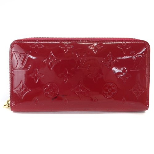 ルイヴィトン LOUIS VUITTON ヴェルニ ジッピーウォレット 長財布 赤 
