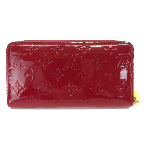 ルイヴィトン LOUIS VUITTON ヴェルニ ジッピーウォレット 長財布 赤 