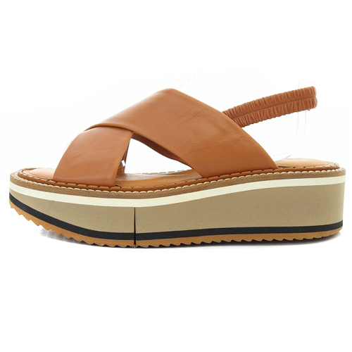 CLERGERIE サンダル レディース クレジュリー 中古　古着 CLERGERIE(クレジュリー) サンダル 37 レディース - ライトブラウン