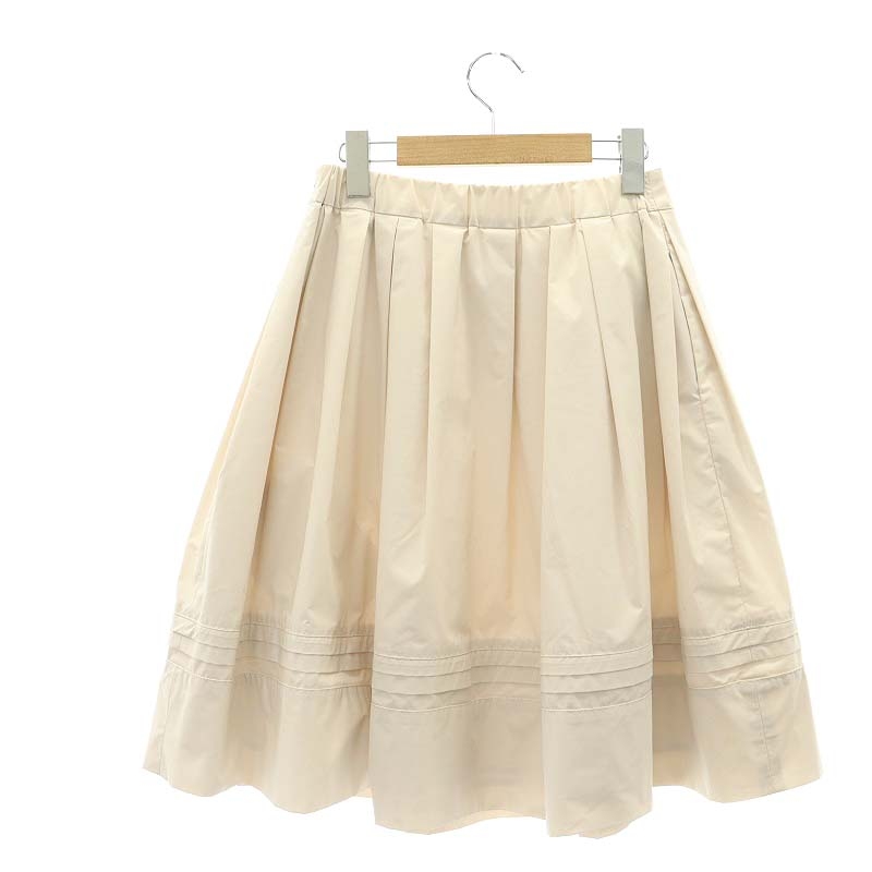 トゥービーシック TO BE CHIC ひざ丈 タックスカート フレアスカート  