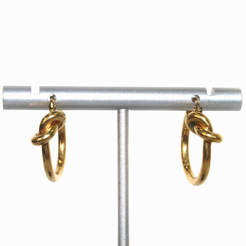 【ぼ】CELINE ノットスモールフープ ピアス(両耳用) CELINE】ノット スモールフープ ピアス (CELINE/ピアス