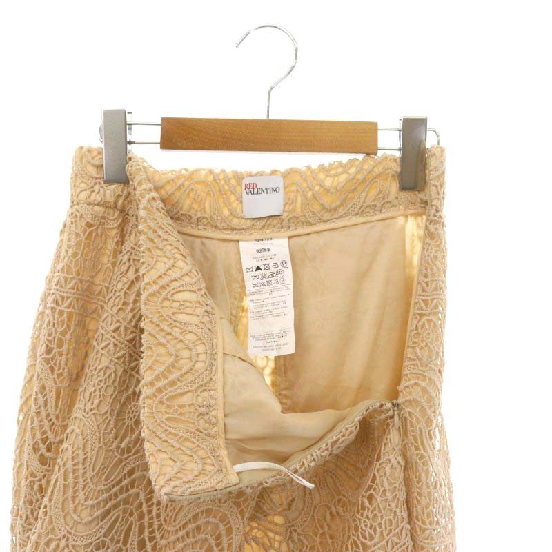 レッド ヴァレンティノ RED VALENTINO レーススカート タック ミニ 40  