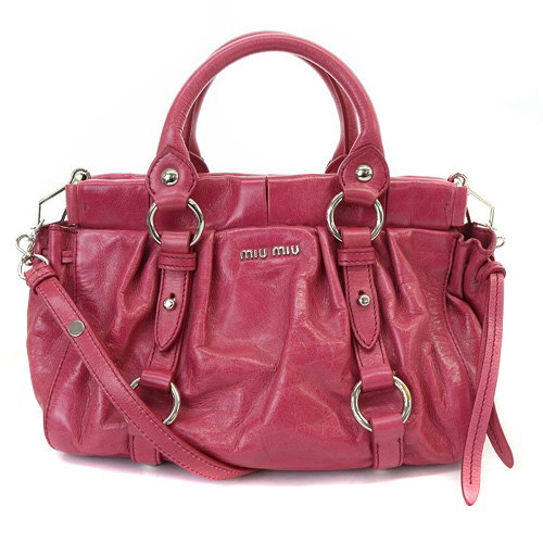 ミュウミュウ miumiu レザー ハンドバッグ ショルダーバッグ 2way  