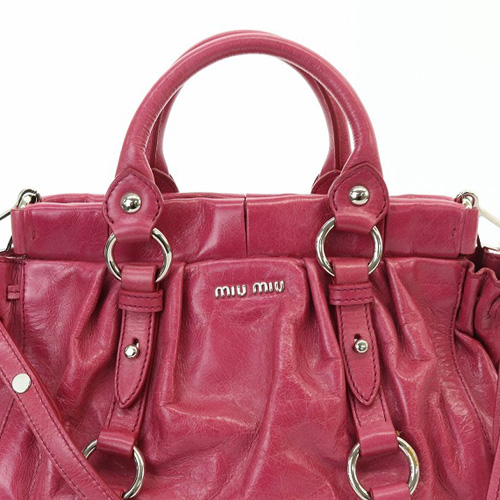 最終値下げ】新品未使用 不憫 MIU MIU ボウリングバッグ ハンドバッグ 