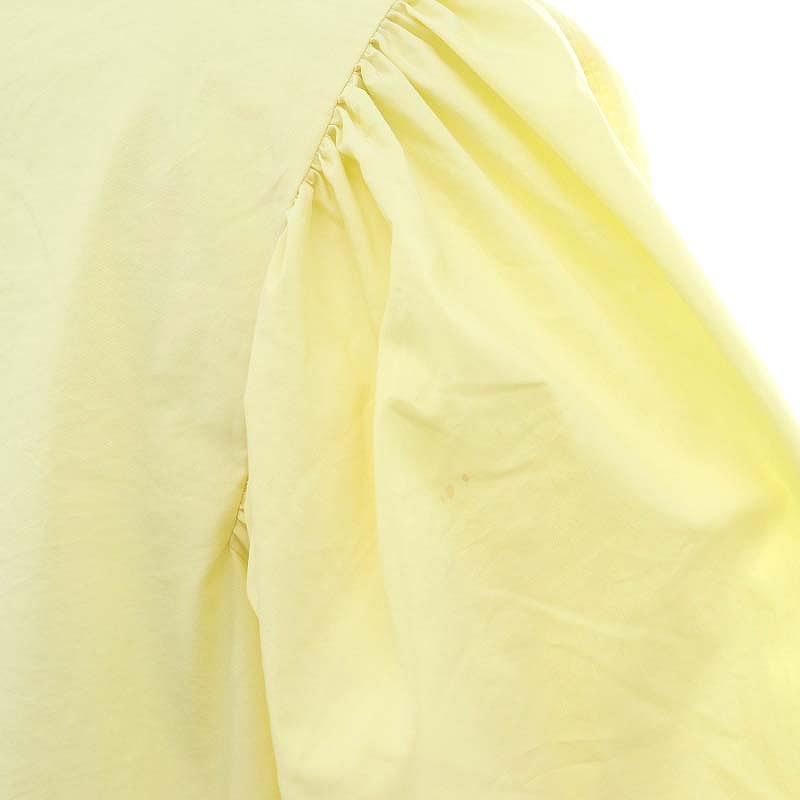 ヨリ yori リボンパフスリーブブラウス シャツ プルオーバー 長袖 F ライトイエロー /HS ■OS レディース ヨリ yori リボンパフスリーブブラウス シャツ プルオーバー
