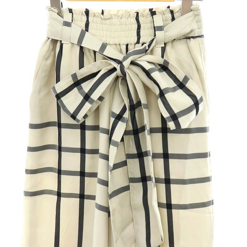 CUPRO CHECK WIDE LEG PANTS | HYKE