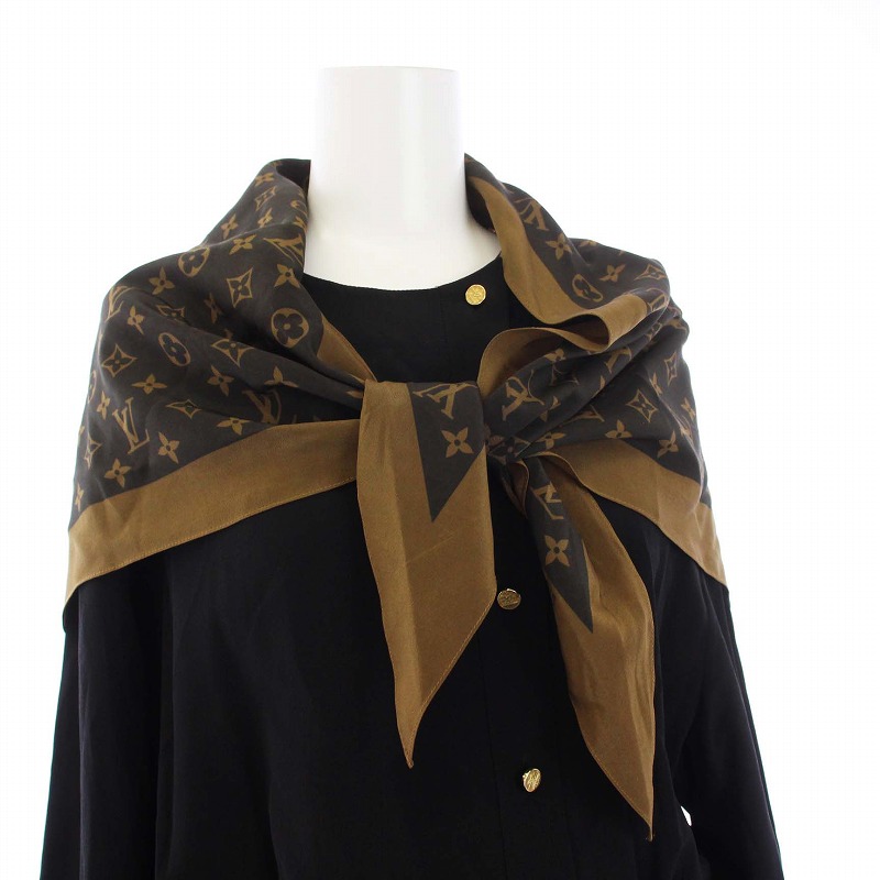 ルイヴィトン LOUIS VUITTON 21SS モノグラムスカーフ付 シャツ  