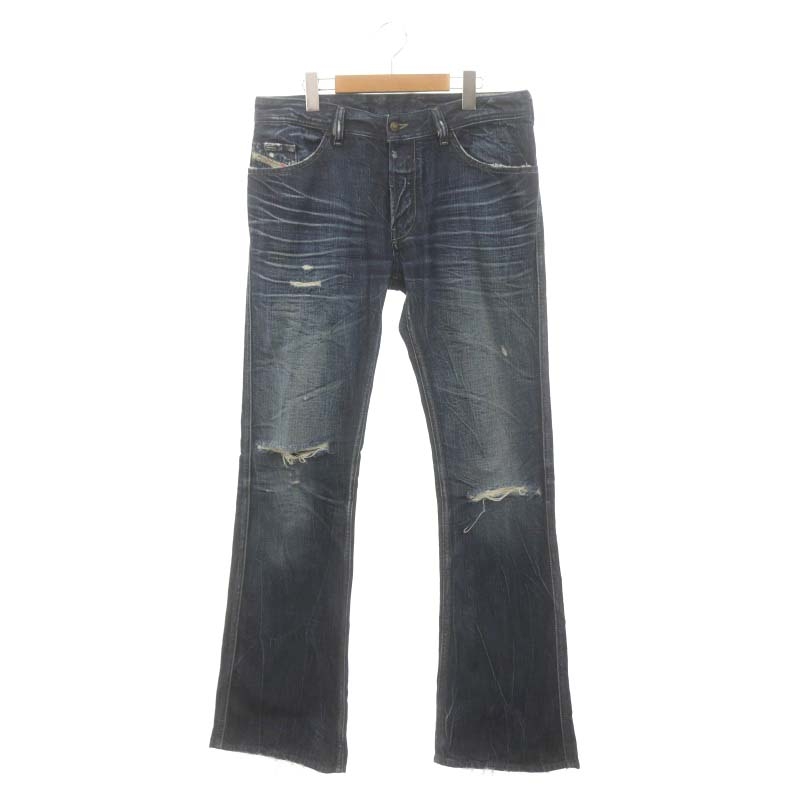 ディーゼル DIESEL RUKY ダメージ加工デニムパンツ ジーンズ フレア 