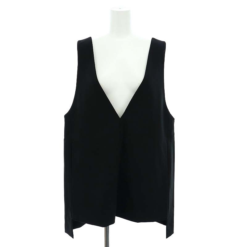 未使用品 ル フィル LE PHIL 23AW ダブルクロスジレ Vネック プル 