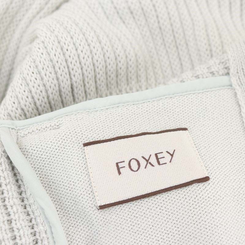 フォクシー FOXEY HOODIE FAN ニットパーカー 長袖 フード シルク混 38 