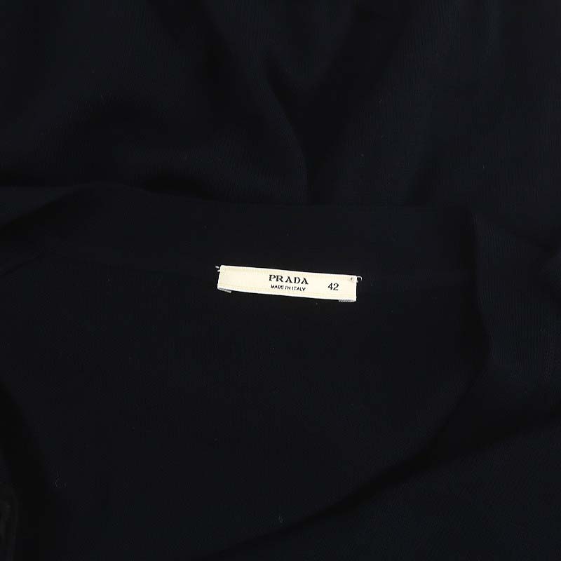 プラダ PRADA ビジュー カーディガン ニット 長袖 Vネック 42