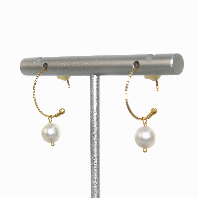 あこやパール　ロングピアス　アーカー　AHKAH アーカールルピアスアコヤパールAHKAH