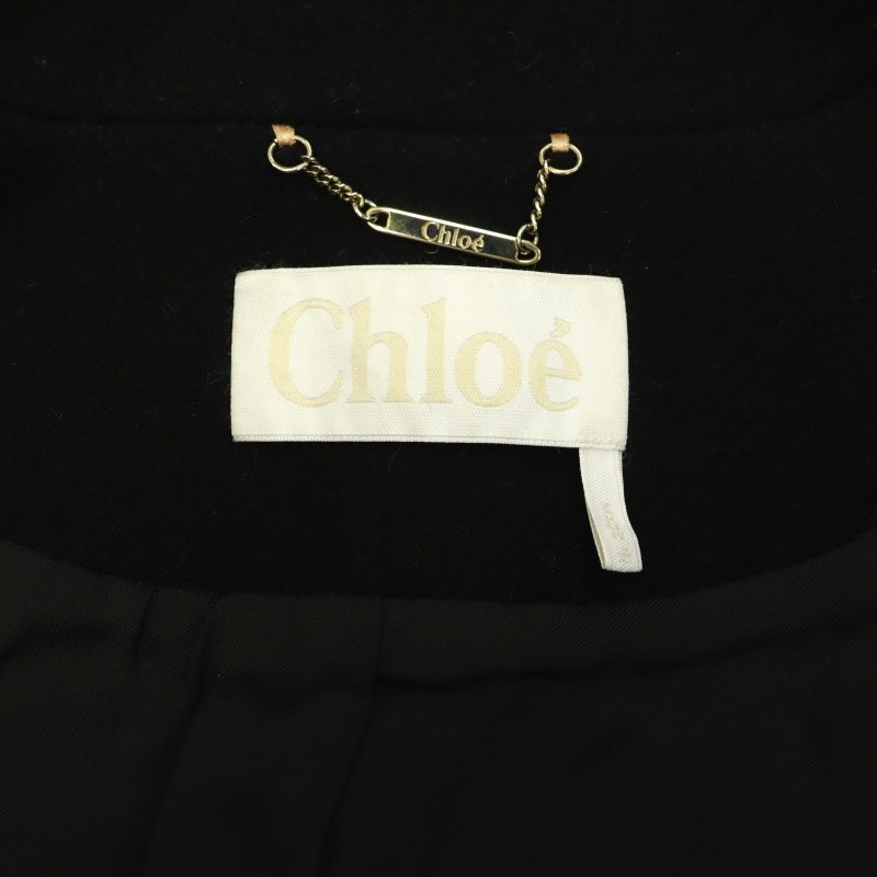 クロエ CHLOE バージンウール コート アウター ロング ベルト クロエ CHLOE バージンウール コート アウター ロング ベルト