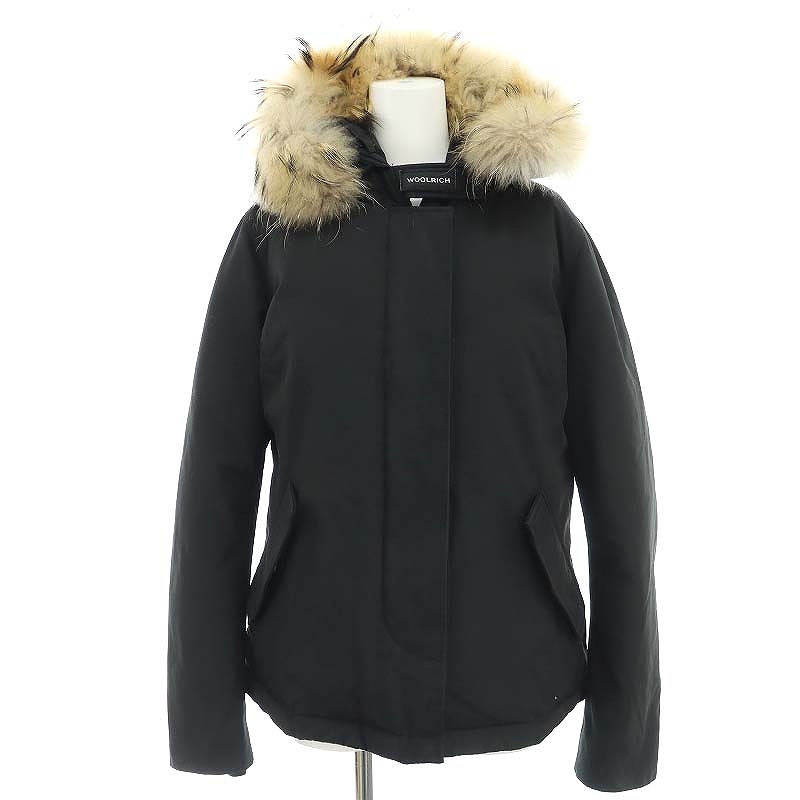 最終値下げ　Woolrich ダウンジャケット S 黒 ファー付き WOOLRICH ダウンジャケット S黒 ファー付き