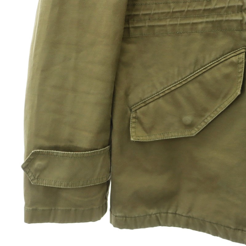 【美品】バーバリーブラックレーベル ミリタリージャケット ノバチェック カーキ バーバリーブラックレーベル ノバチェック ミリタリージャケット