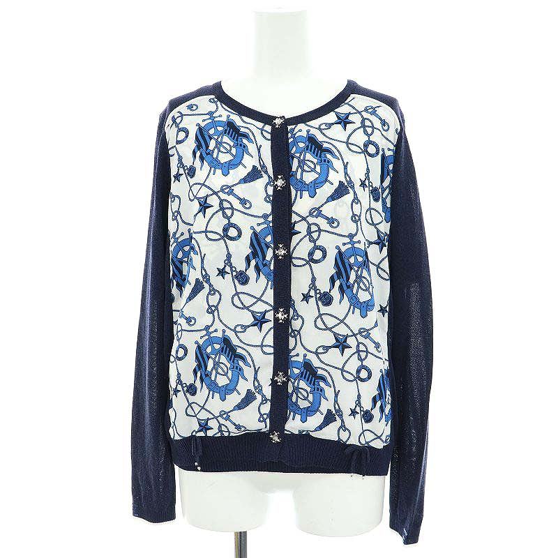 スーパービューティ Super Beauty 総柄 アンサンブル 長袖カーディガン  