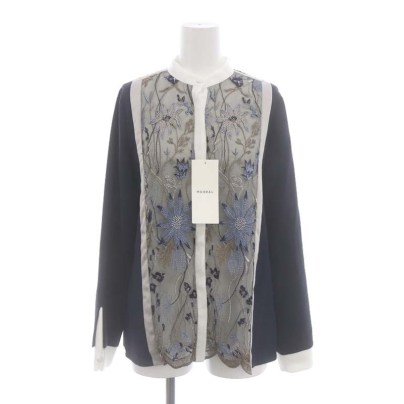 未使用品 ミューラル MURRAL 23SS Framed flower blouseブラウス 