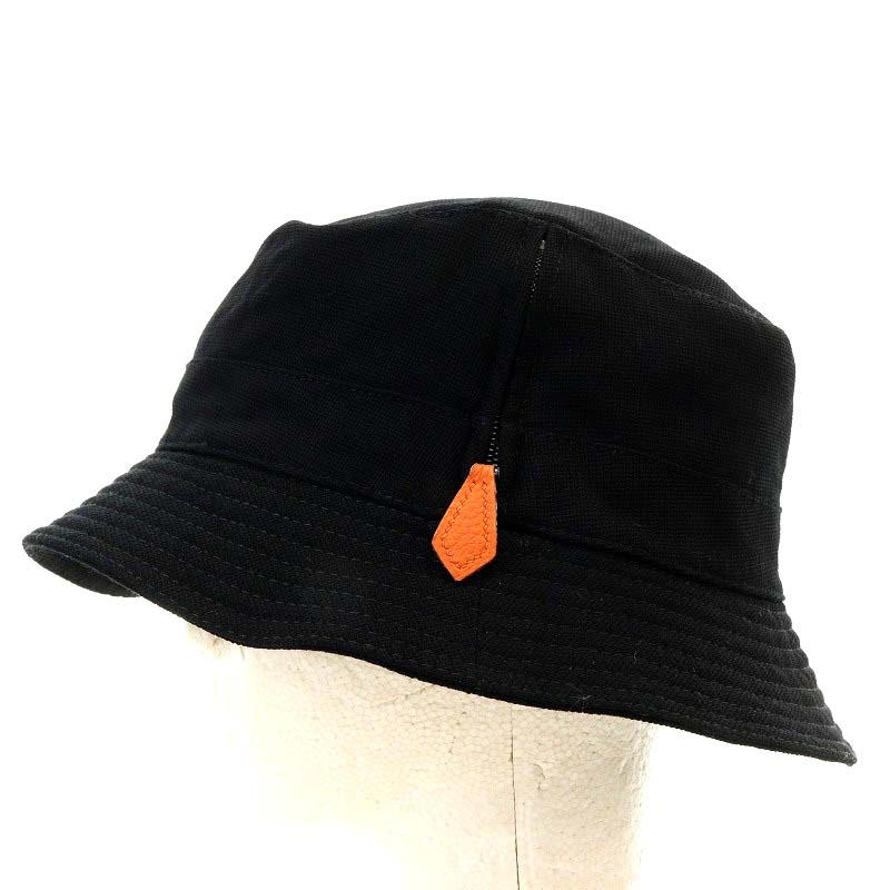 エルメス HERMES モッチプール MOTSCH POUR 帽子 バケットハット 59 黒 