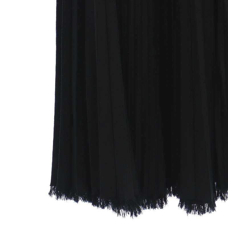 ドゥロワー Drawer コットンフリンジプリーツスカート ニットスカート  