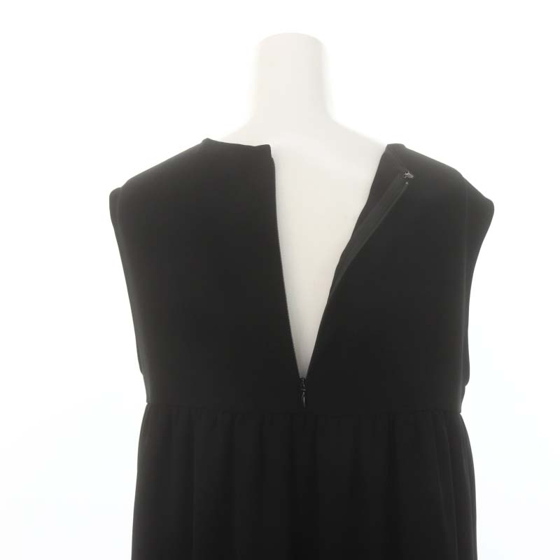 ヨーコチャン YOKO CHAN ヘムスカラップギャザーロングドレス  