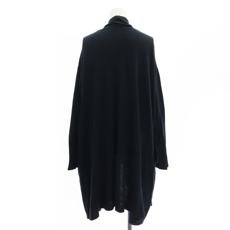 プランテーション plantation ニット カーディガン 総柄 長袖 M 青