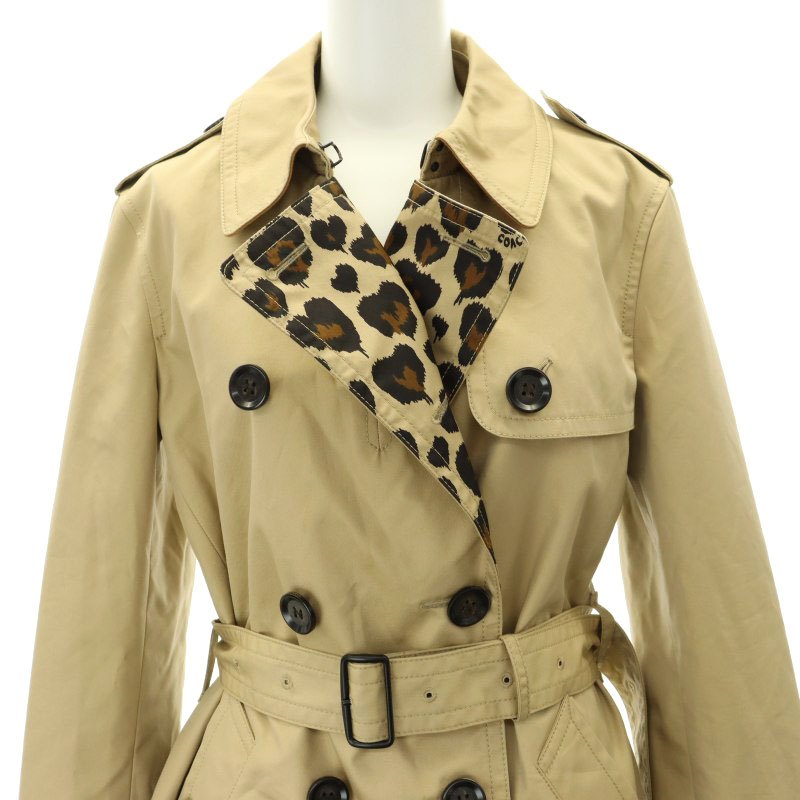美品 COACH コーチ F33868 ベルト付 トレンチコート ベージュ S コーチ(COACH)コーチ トレンチコート 衣料品 アウター