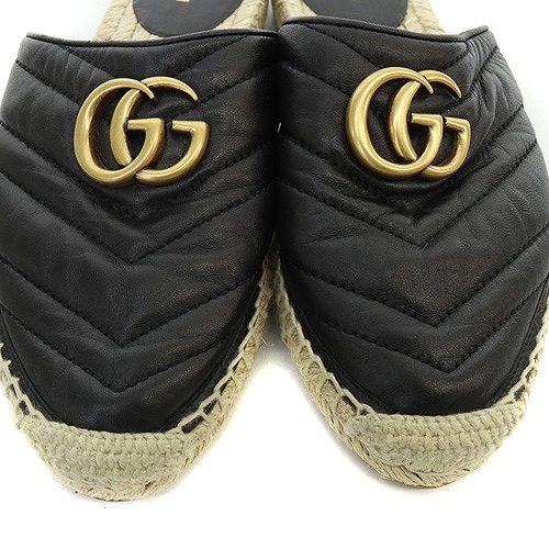 GUCCI グッチ エスパドリーユ GGマーモント 厚底 ミュール