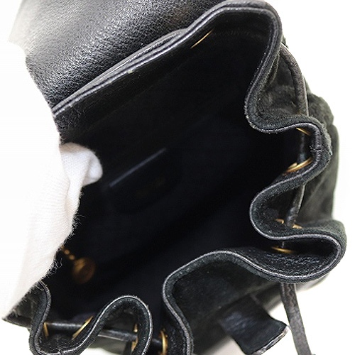 グッチ GUCCI バンブー スエード ミニリュックサック 切替 黒 ブラック