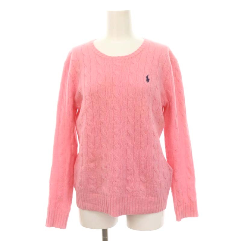 ポロラルフローレン ケーブルニット ウールカシミヤ ピンク