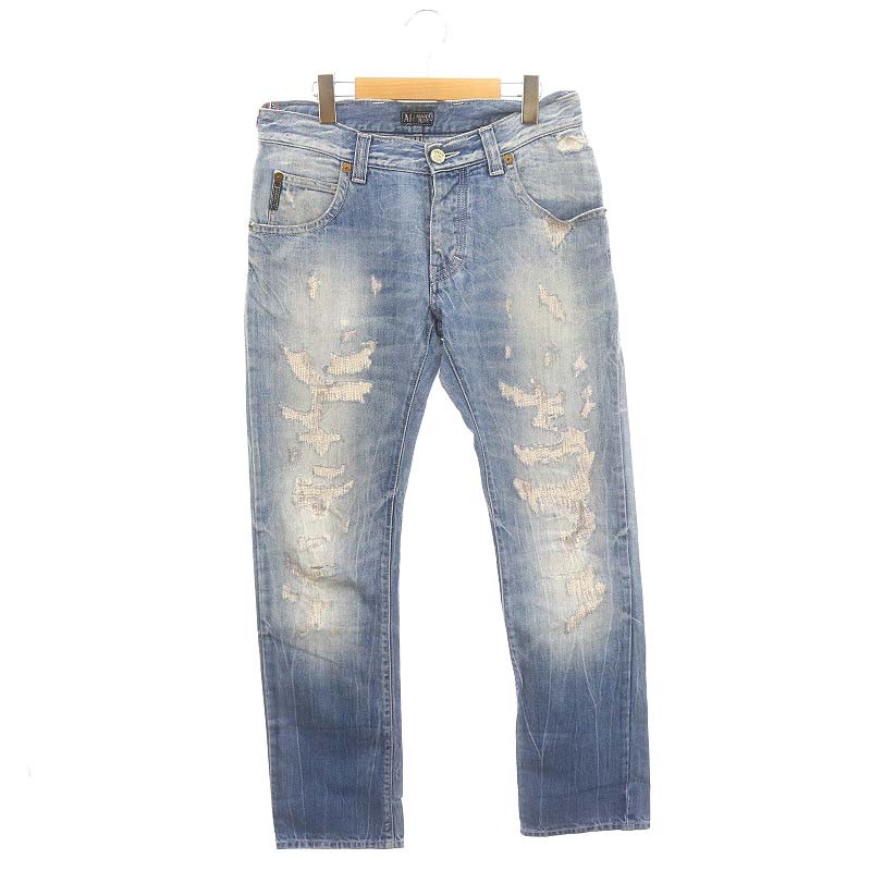 アルマーニ ジーンズ ARMANI JEANS ダメージ加工 ボタンフライ デニム 