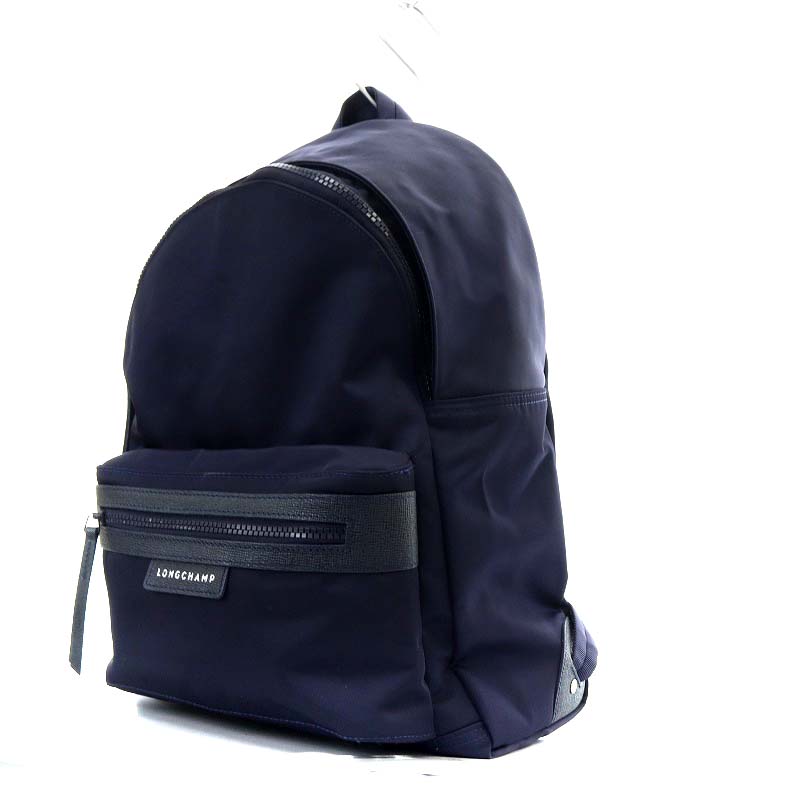 美品　ロンシャン　リュック　バッグパック　ナイロン　レザー　紺色　ネイビー ロンシャン LONGCHAMP Le Pliage Neo バッグ リュックサック