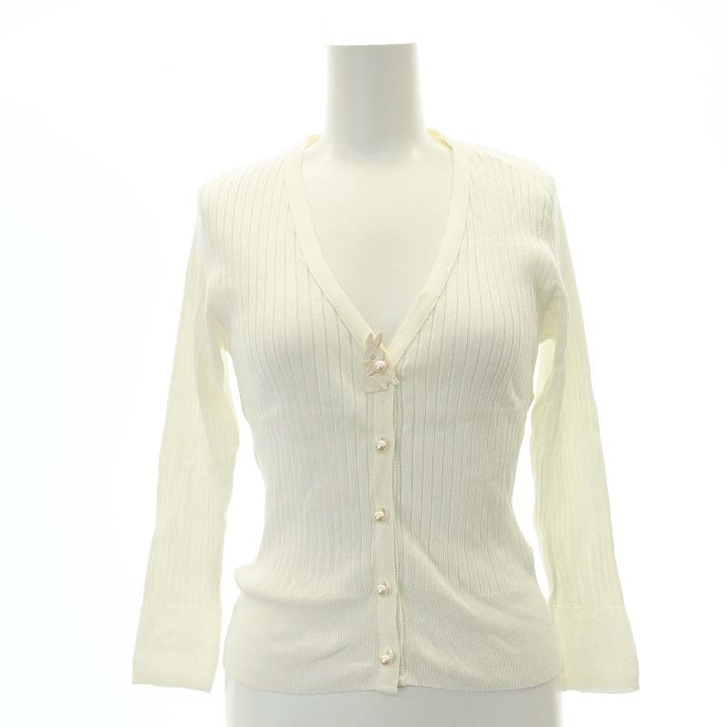 フランシュリッペ franche lippee うさぎ刺繍カーディガン ニット 長袖  