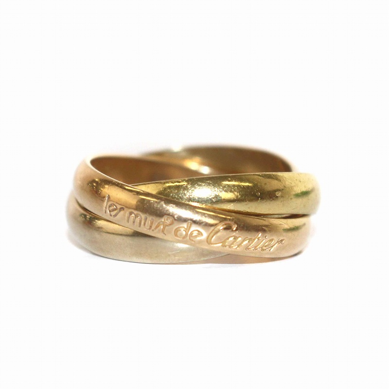 カルティエ Cartier must de cartier トリニティリング 指輪 750 K18 3 