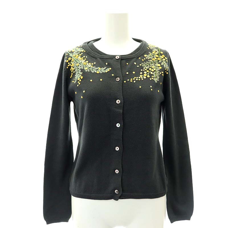 ケイタマルヤマ KEITA MARUYAMA ミモザ 刺繍 ニット アンサンブル  