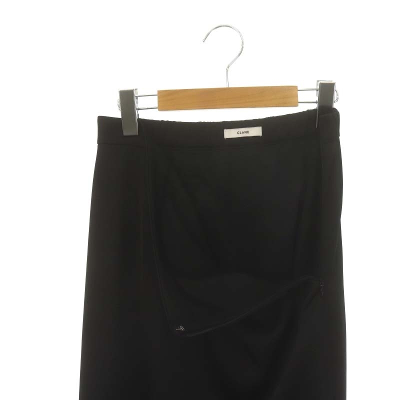 クラネ CLANE TULIP LINE SKIRT スカート ロング タイト スリット 2 黒 