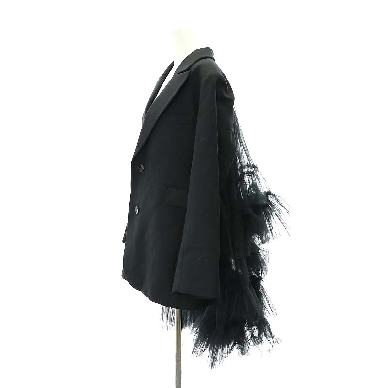 ヴィヴィアーノ VIVIANO 23AW BACK TULLE TRIMMED BLAZER ジャケット 